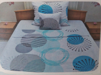 Abotex - 3 részes flanel ágyneműgarnitúra - sárga karikás / kék karikás / szürke karikás (140×205 cm)